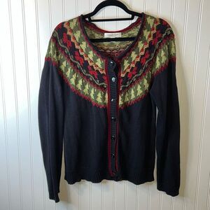 Coldwater Creek Embellished Christmas Holiday Cardigan Women’s Size XL Button